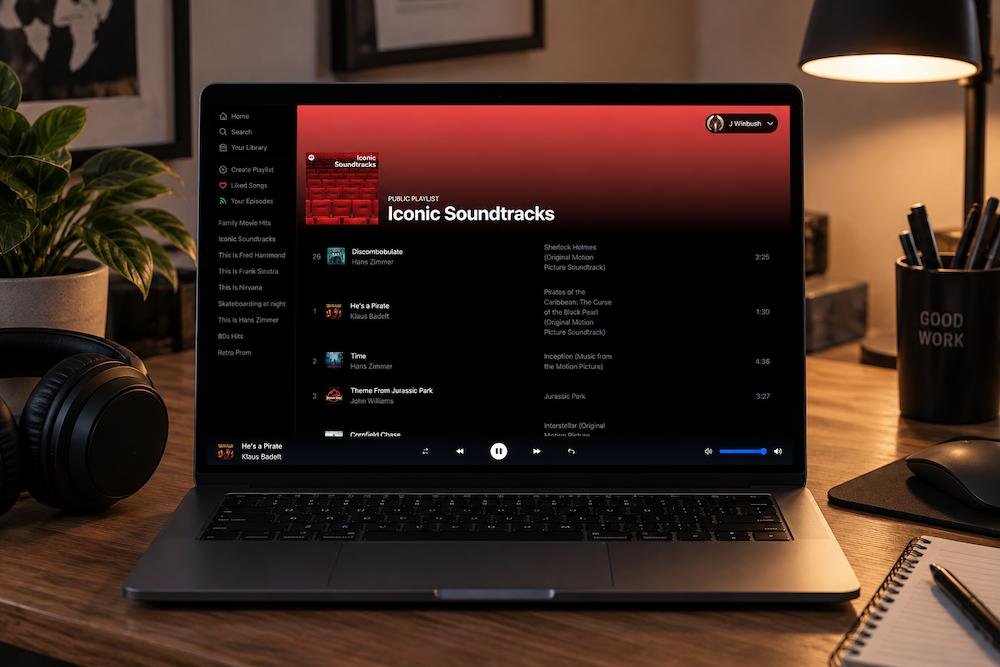 Screenshot of the Spotify Clone project