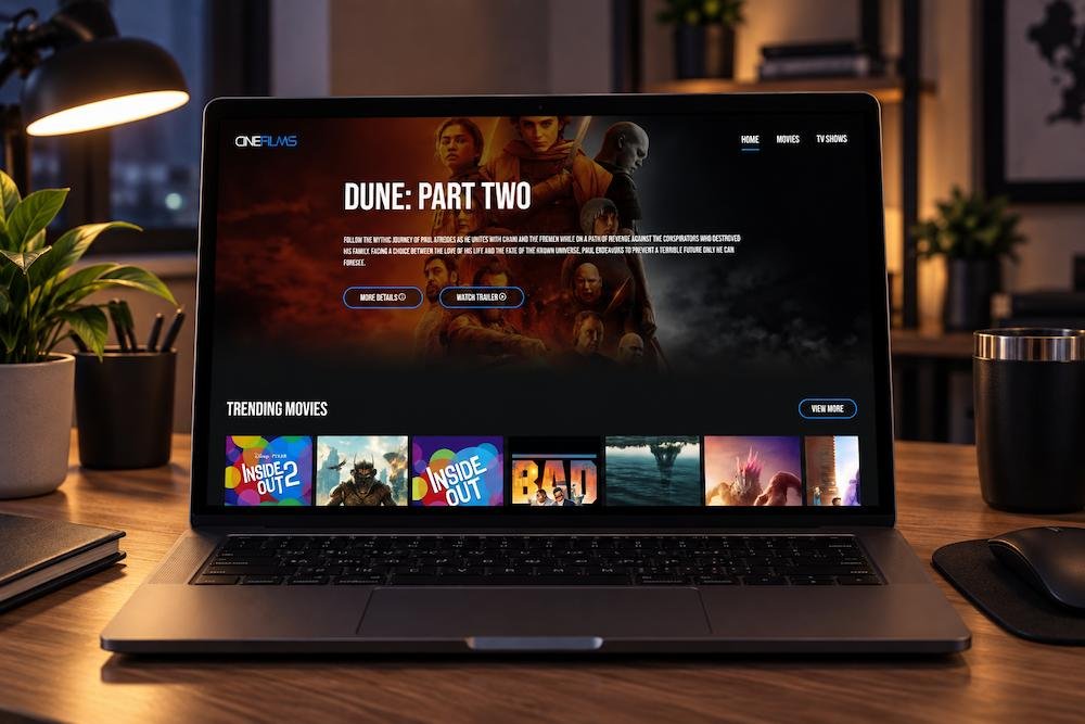 Screenshot of the CineFilms project