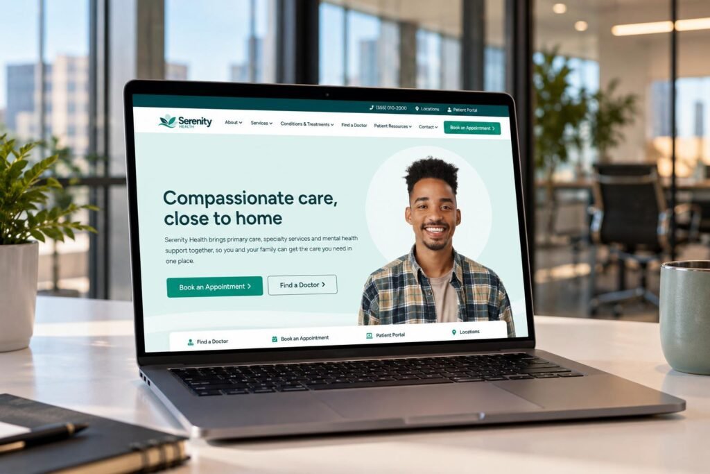Screenshot of the Serenity Health 2026 project